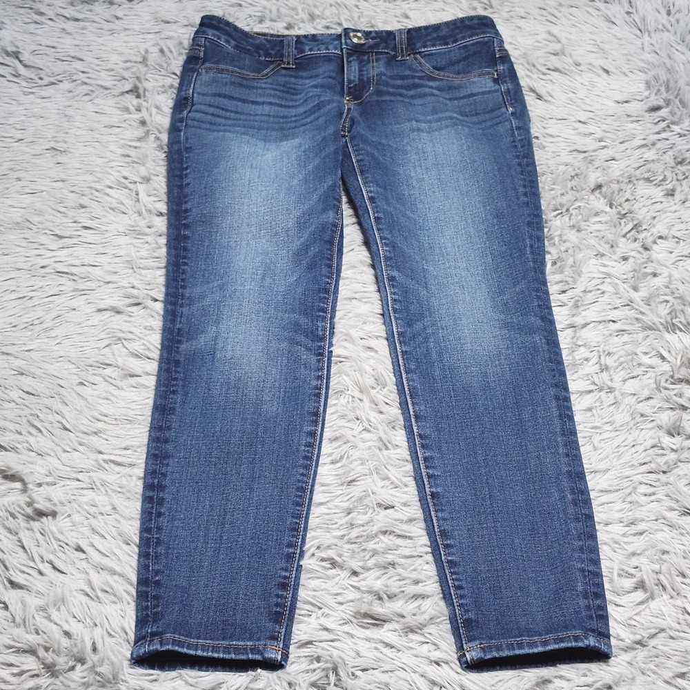 American Eagle Jegging Jeans Womens 0 Short Blue Super Super Stretch X4‎ Denim